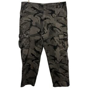 Wrangler Camo Cargo Pants Relaxed Fit Mens 40x30 Cotton Streetwear Jeans